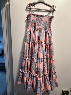 Kids Agua Bendita Floral Tiered Maxi Dress